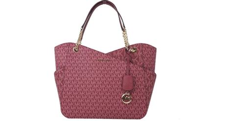 michael kors jet set mulberry carry all tote swai|Michael Kors Jet Set Travel Large Carry All Tote .